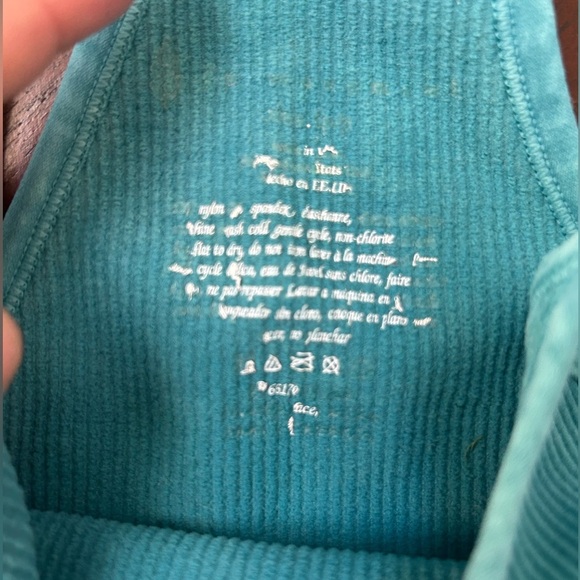 FP Movement by Free People Teal Ribbed Tank - Picture 6 of 8